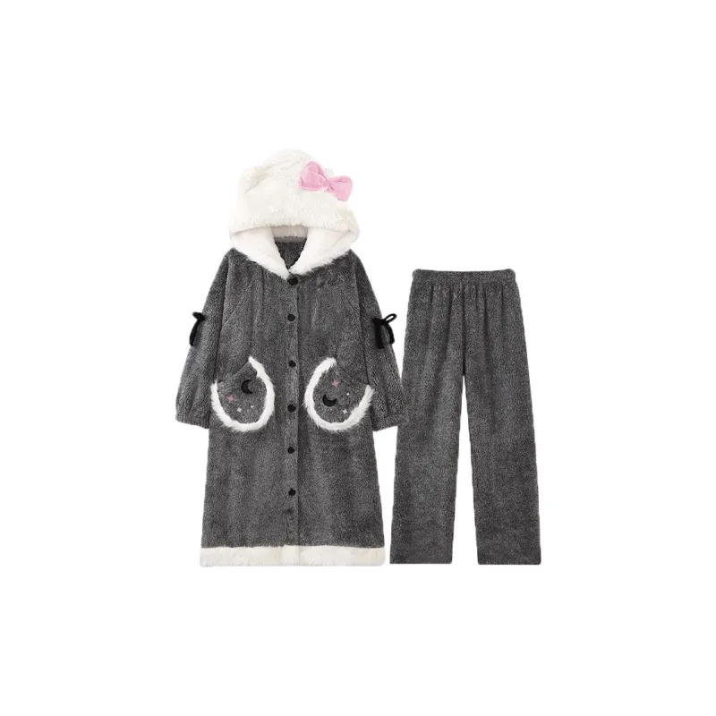 O'MESIK Pajama Set Women's Dark Gray-0