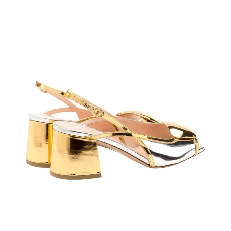 Rupert Sanderson Carmel Strap Sandals 6cm Women's Gold-4