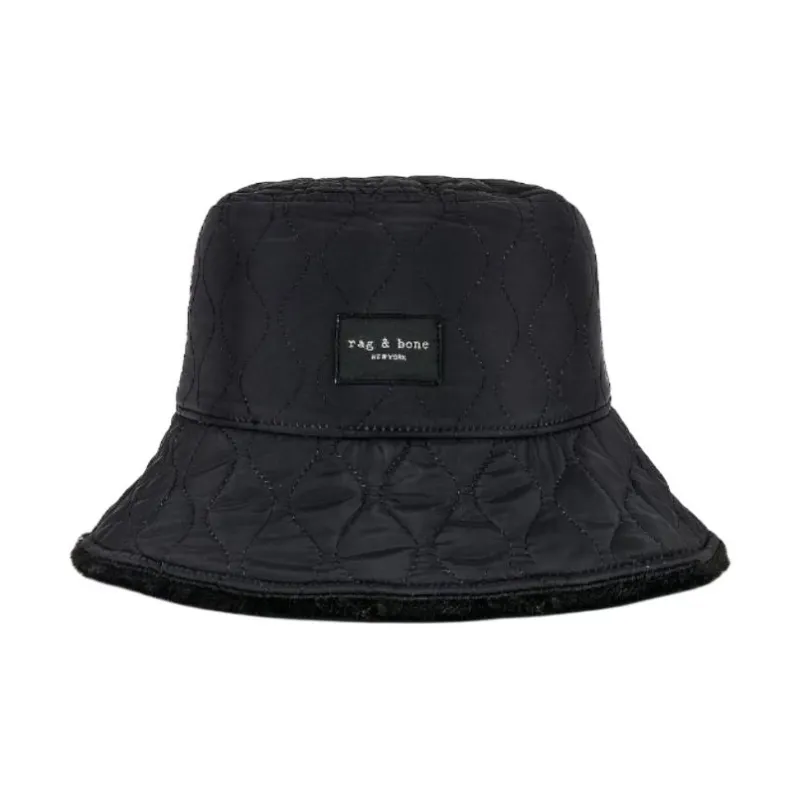 RAG&BONE Polyester Bucket Hats Unisex Black-1