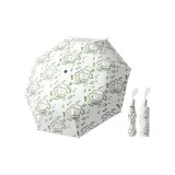 Trifold 8-Bone Automatic Vinyl Lambskin with Small Flower