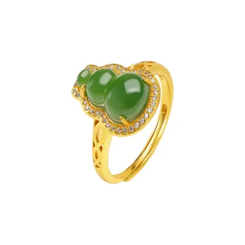 Oriental Jade Rings Jasper Women's