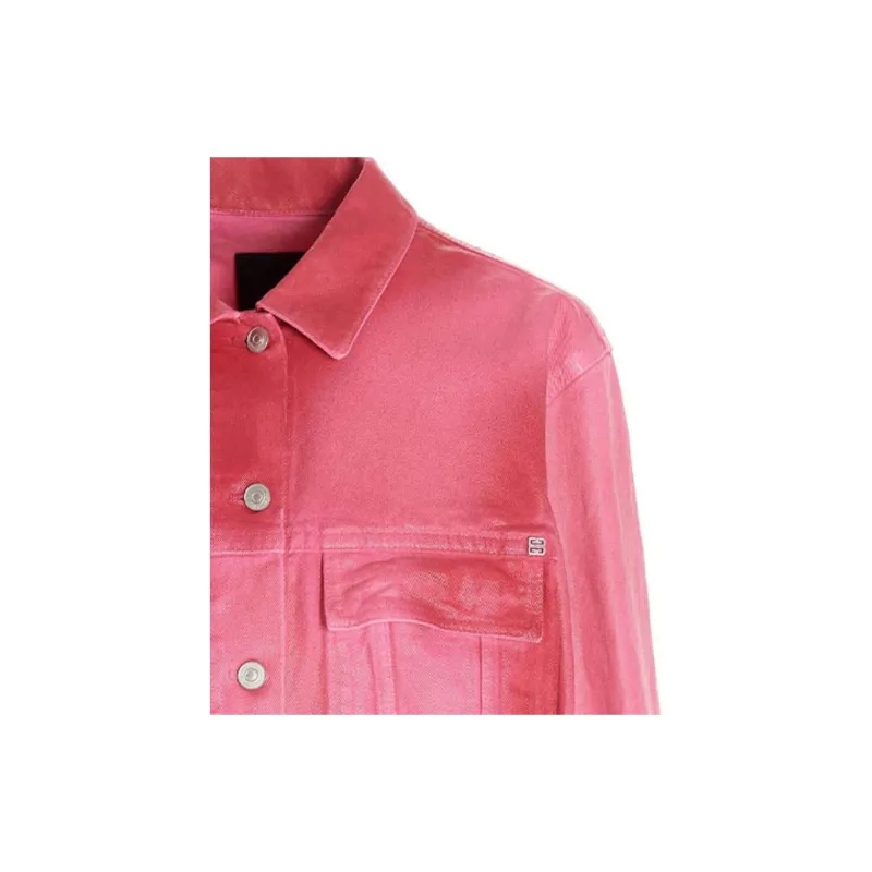 Givenchy Denim Jackets Women's Pink-4