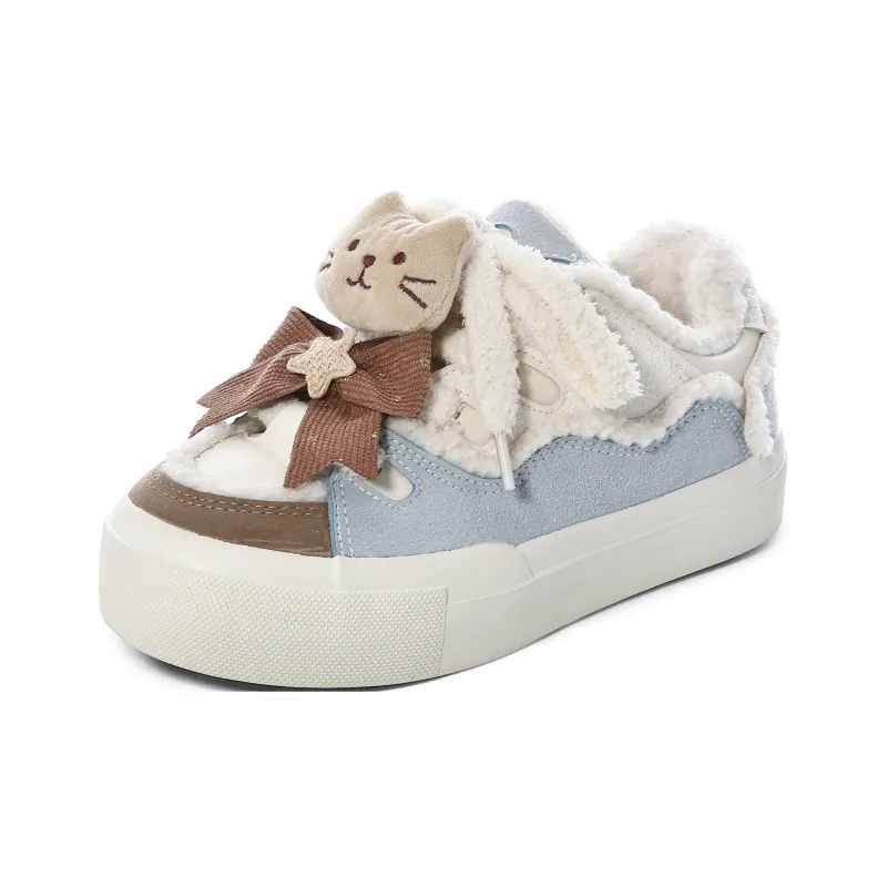 Lovely You Warm Wear Resistant Lightweight Low Top Skateboard Shoes Women's-1
