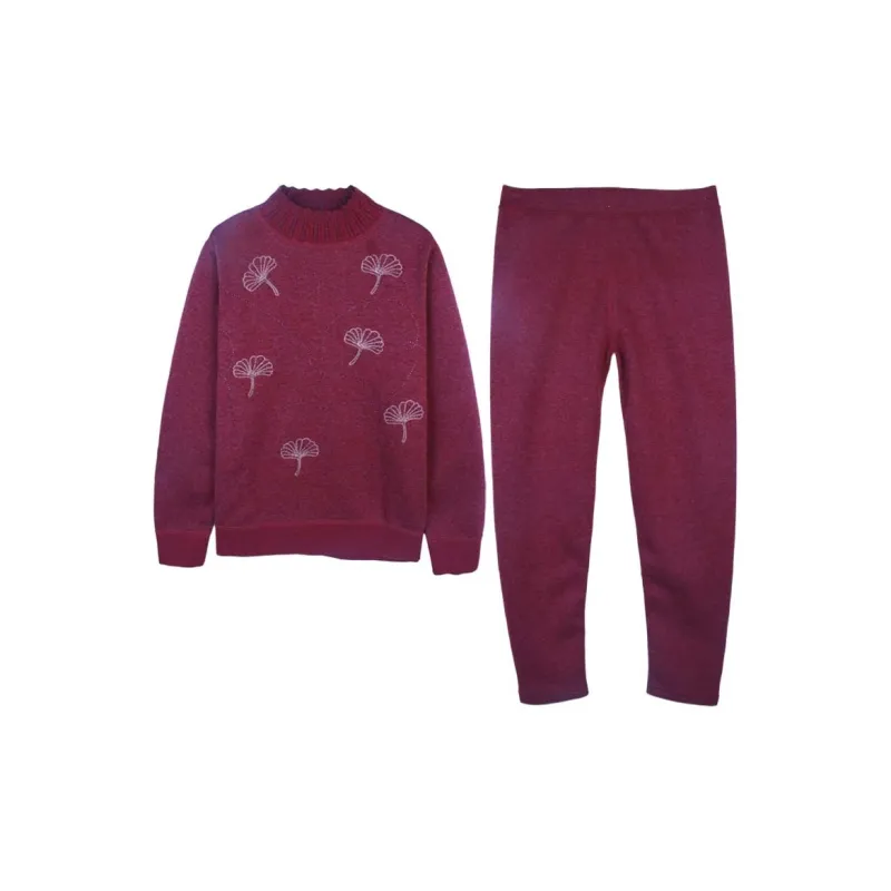 Cotton Gene Thermal Set Women's Ginger Red-0
