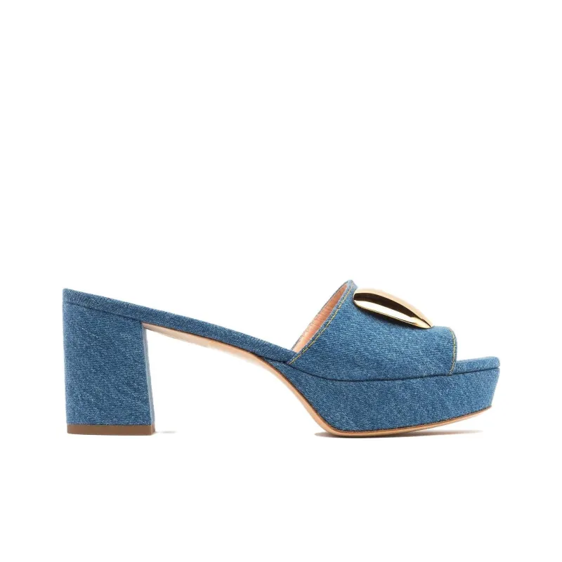 Rupert Sanderson Tritaz Denim Sandals-1