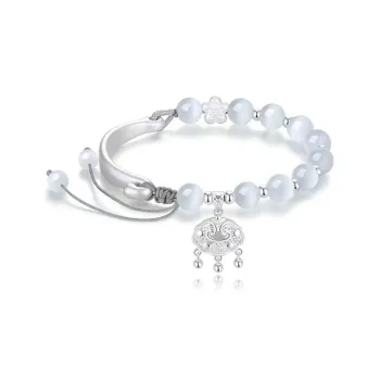 QIANYINGXIANG Glass Cat Eye Bangles Women's