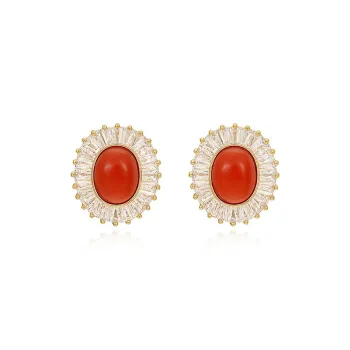 MCK 925 Silver Needles Stud Earrings Women's