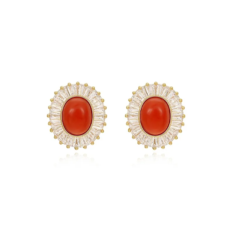 MCK 925 Silver Needles Stud Earrings Women's-0