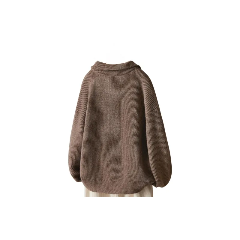 IHIMI Knitwear Women's Light Coffee-2
