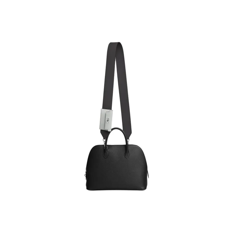 HERMES Kelly Pocket Swift Leather Bonded Epsom Calfskin Bag Shoulder Strap Women's Slate Gray With Platinum Gold Gray-1