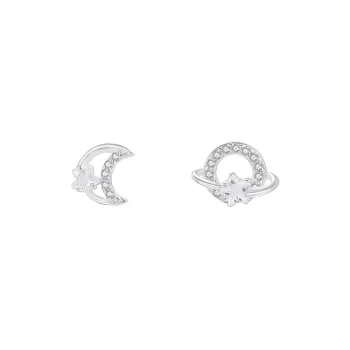 MIDNIGHT MOMENT 925 Sterling Silver Stud Earrings Women's