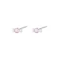 999 Fine Silver Stud Earrings 1 Pair[Light Pink]eh-3390.ebB