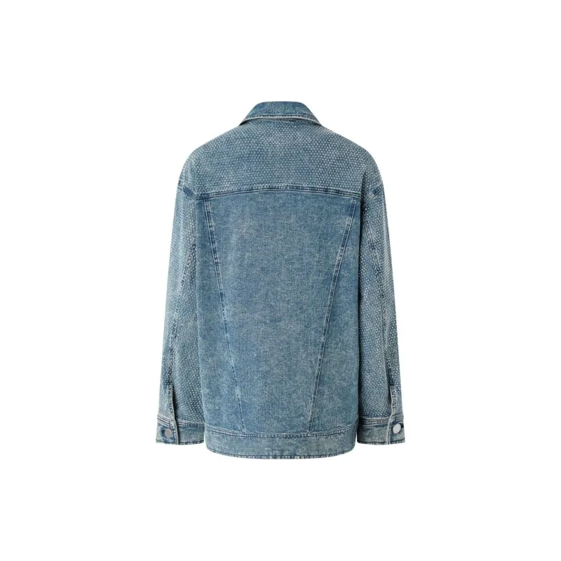 PINKO Dakar Embellished Denim Jacket-1