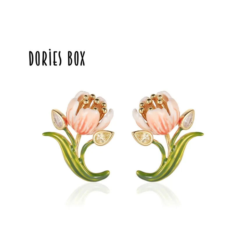 DORIES BOX 925 Silver Needles Stud Earrings Women's-2
