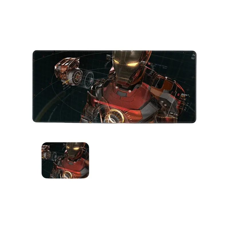 SHIBADU Rubber Pad Iron Man Extra Large Esports Table Pad For Computer And Laptop Mouse Pads-34