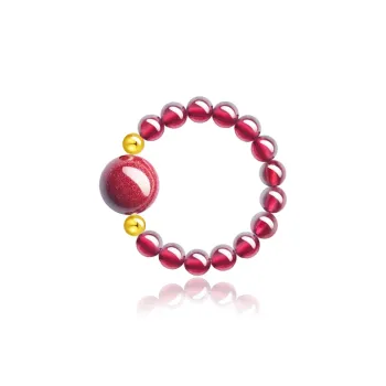 Moon Jewelry Reconstructed Cinnabar Rings Unisex