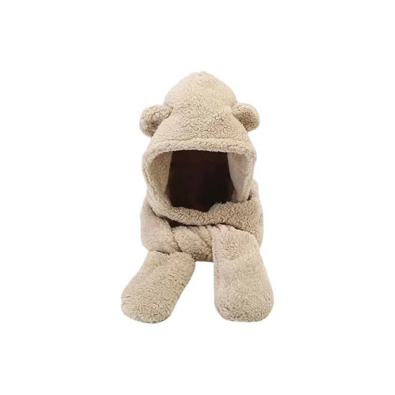 MOREMERRY Faux Sherpa Hoods & Plush Hats Unisex-0