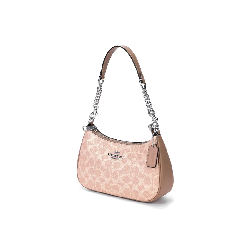 COACH Teri Artificial Leather With Recycled Leather Shoulder Bag Crossbody Bag Handbag Medium Size Women's Pink-2
