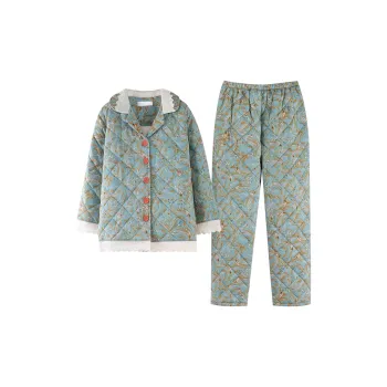 ZumashL Luxury Designer Series Pajama Set Women's Wheat Green