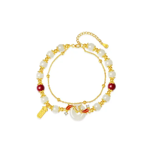 IS YOU Hetian Jade Bracelets Pale Greenish White Jade Women's
