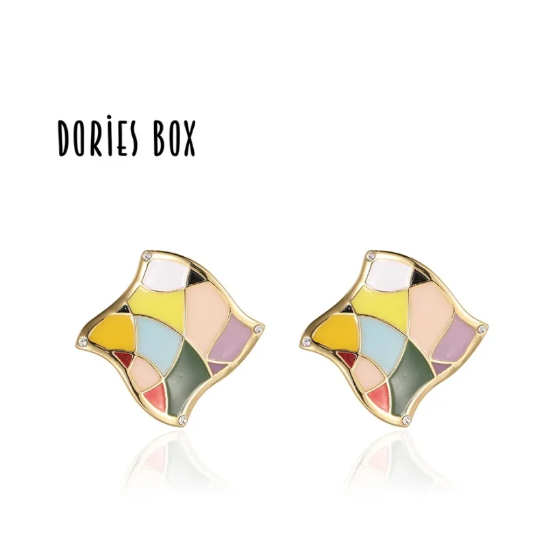 DORIES BOX Copper 925 Sterling Silver Stud Stud Earrings Women's-1