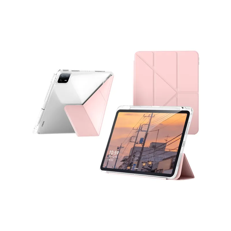 WOKESHI Foldable Acrylic Transparent Case Compatibility Xiaomi 7 Pro/6S Pro/5 Pro Case Tablet Protective Cases-3
