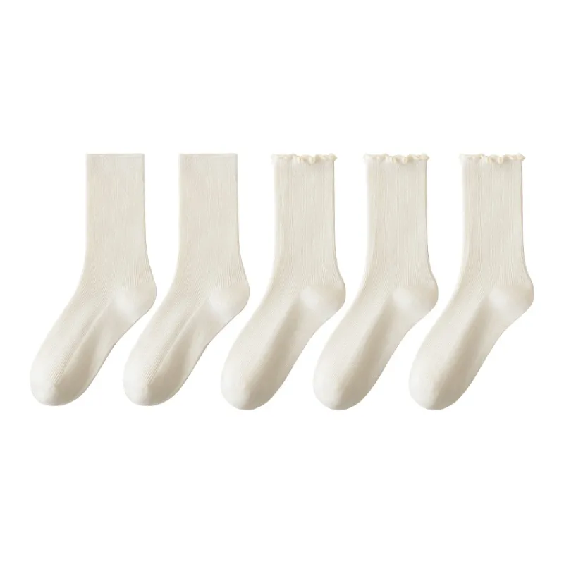 Lan Miao Mid Calf Socks Women's 5 Pack-12