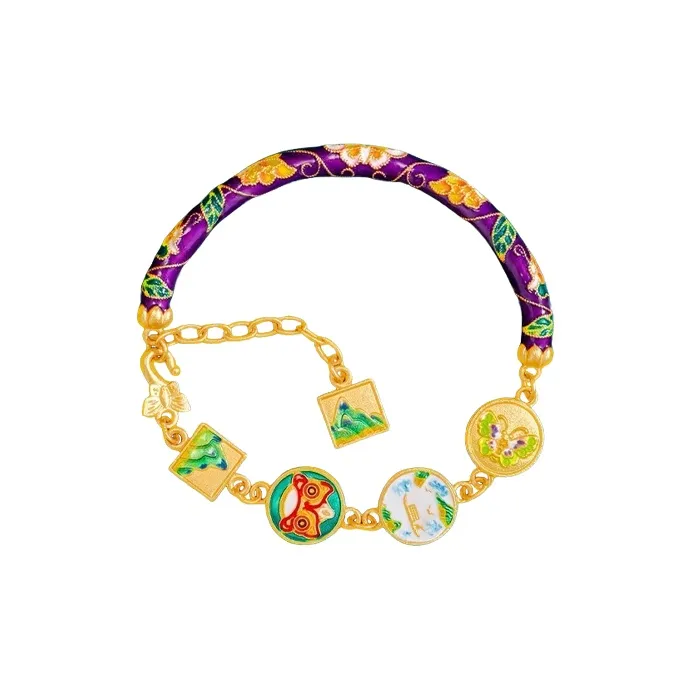 CUTE DAME S999 Pure Silver Bracelets Women's Gold-0