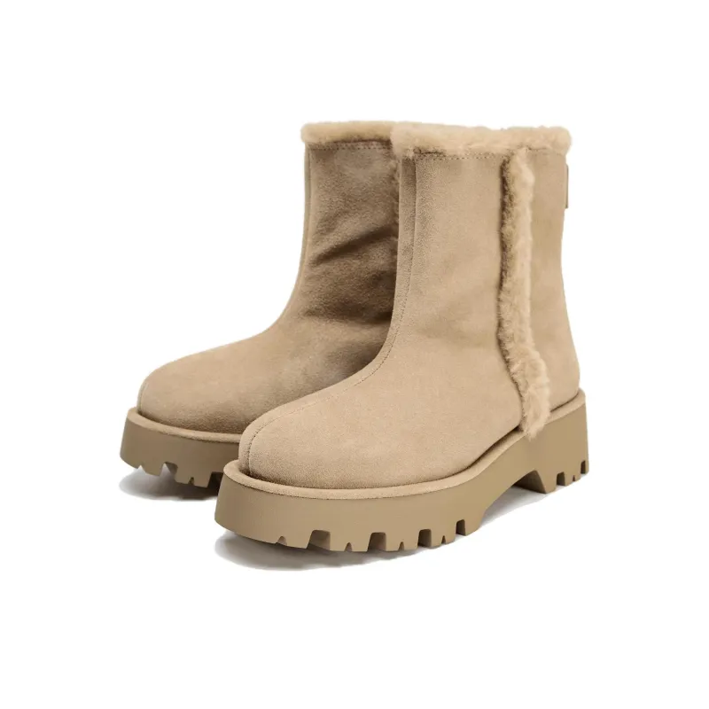 ZARA Trf Ankle Boots Women's Tan-1