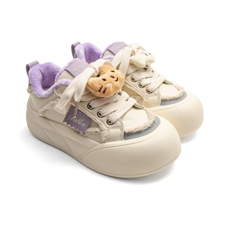 STAE Warm Wear-Resistant Slip-Resistant Low-Top Skateboard Shoes Women's Box Included-26