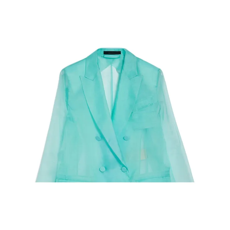 MaxMara Negrar Organza Double breasted Blazer-2