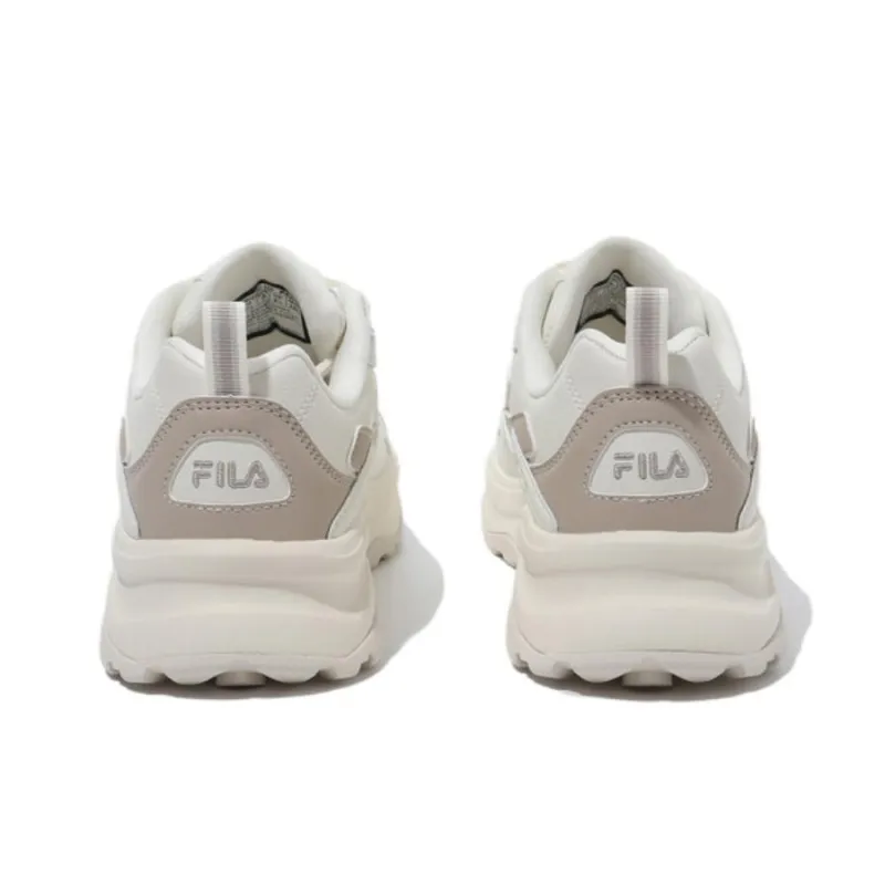 FILA Wood Block Anti Slip Wear Resistant Low Top Casual Shoes Unisex Beige-4