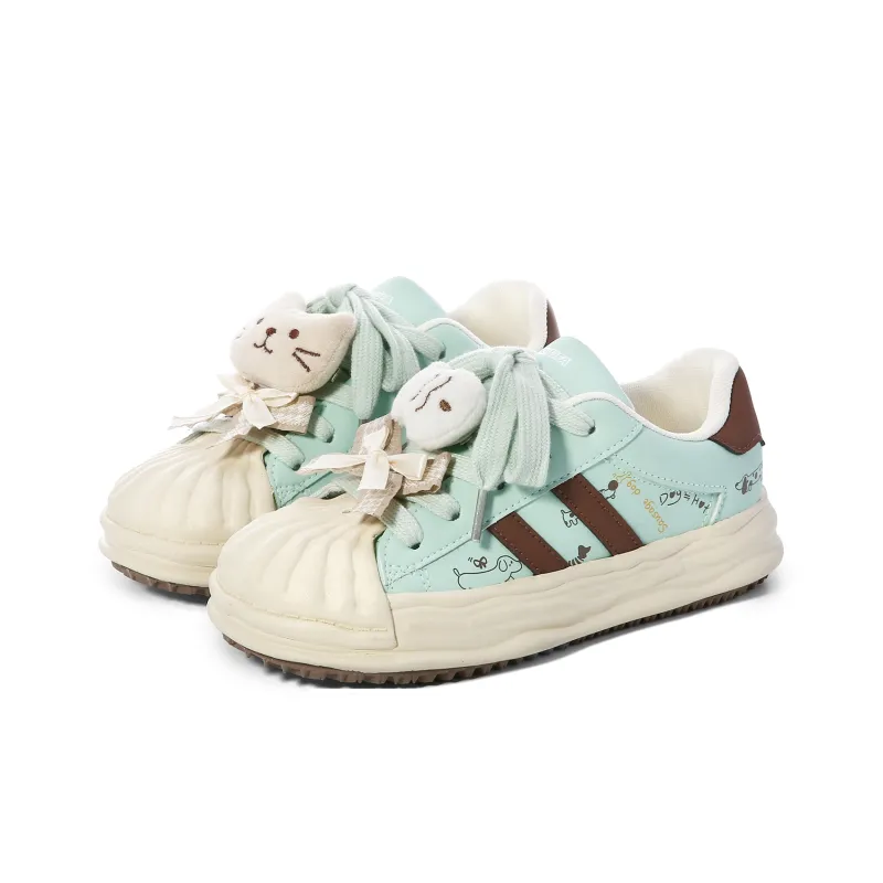 Lovely You Lightweight Wear Resistant And Slip Resistant Low Top Skateboard Shoes Women's-32