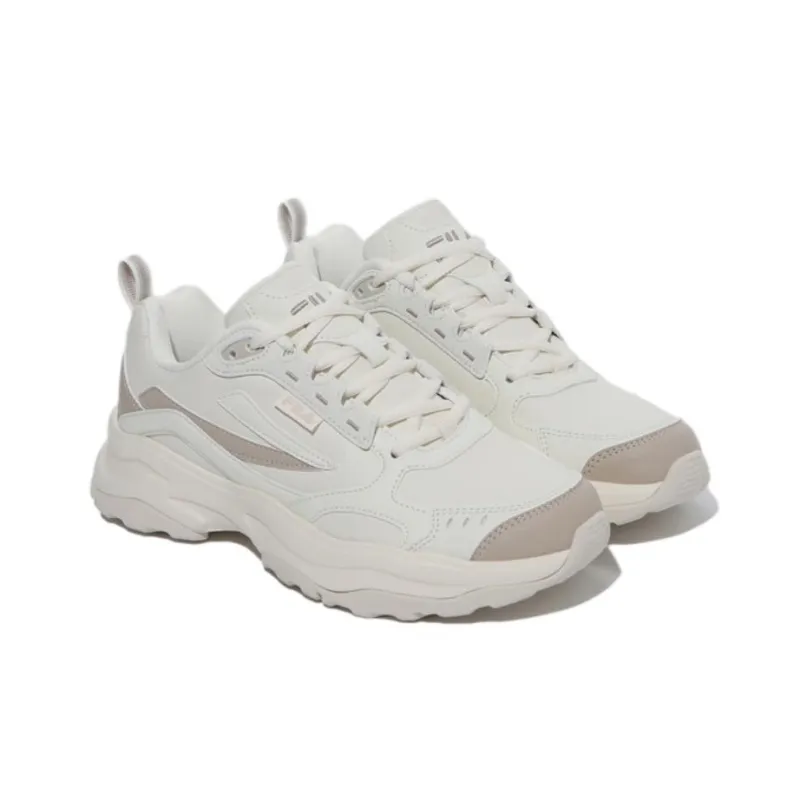 FILA Wood Block Anti Slip Wear Resistant Low Top Casual Shoes Unisex Beige-2