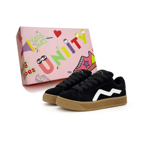 UNIITY Height Increasing Wear Resistant Lightweight Breathable Water Resistant Low Top Skateboard Shoes Women's Black