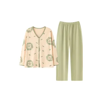 MADALLO Pajama Set Women's Yellow Green