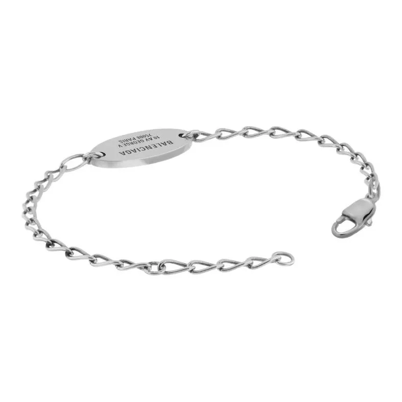 Balenciaga Brass Bracelets Unisex Silver-1
