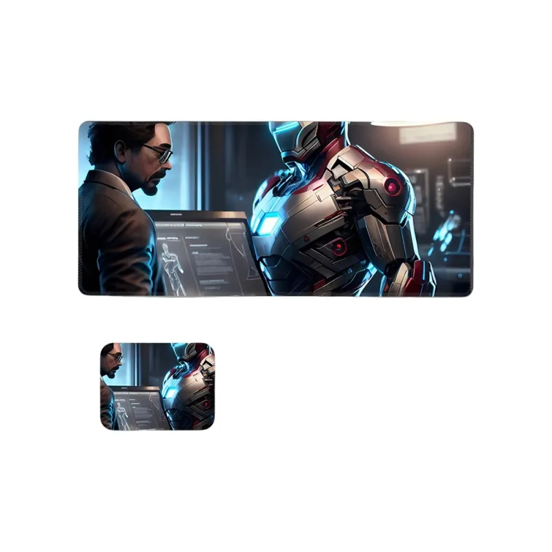 SHIBADU Rubber Pad Iron Man Extra Large Esports Table Pad For Computer And Laptop Mouse Pads-28