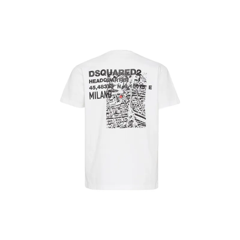 DSQUARED 2 Ceresio Map Cool Fit T-Shirt-1