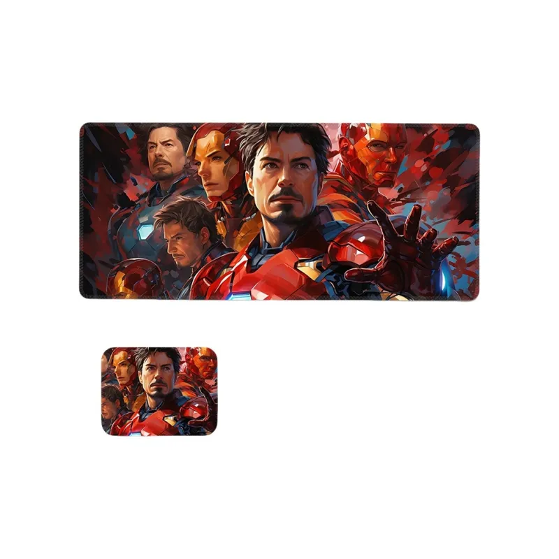 SHIBADU Rubber Pad Iron Man Extra Large Esports Table Pad For Computer And Laptop Mouse Pads-2