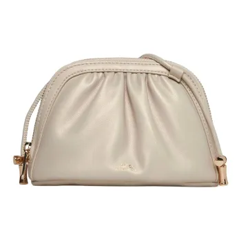 A.P.C Ninon Polyurethane Wallet Crossbody Bag Small Size Women's Light Gold