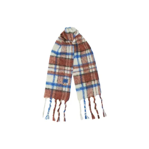 ADER ERROR Alpaca Knit Scarves Women's Red White