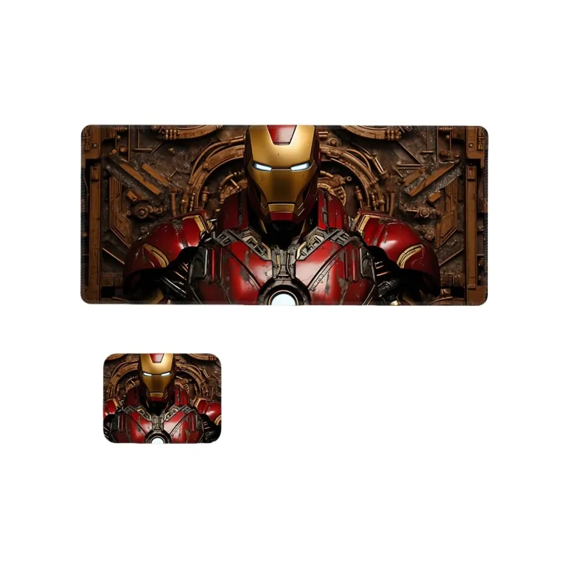 SHIBADU Rubber Pad Iron Man Extra Large Esports Table Pad For Computer And Laptop Mouse Pads-12