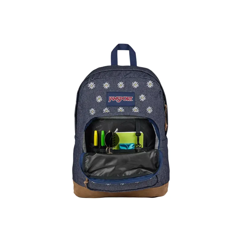 JanSport Nylon Backpack Unisex Dark Blue-4