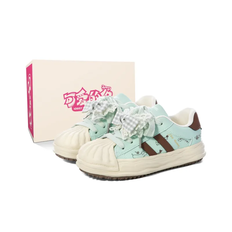 Lovely You Lightweight Wear Resistant And Slip Resistant Low Top Skateboard Shoes Women's-24