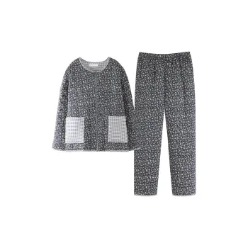 ZumashL Luxury Designer Series Pajama Set Women's Bellflower Grey