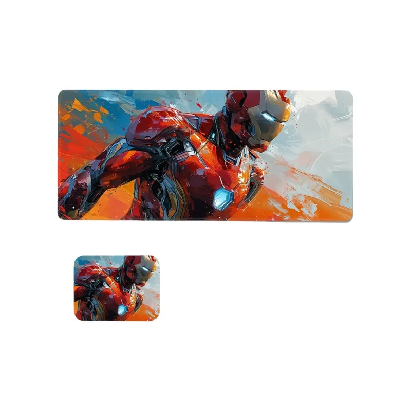 SHIBADU Rubber Pad Iron Man Extra Large Esports Table Pad For Computer And Laptop Mouse Pads-4