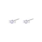 999 Fine Silver Stud Earrings, 1 Pair[Light Purple]Eh-3390.ebD