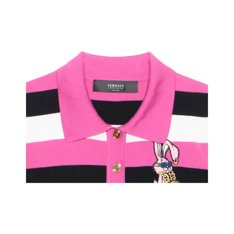 VERSACE SS24 CNY Short Sleeved Dresses Women's Pink-7