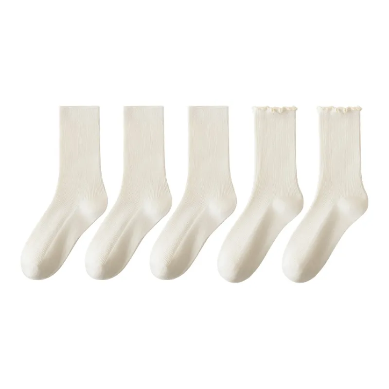 Lan Miao Mid Calf Socks Women's 5 Pack-8
